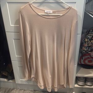 Calvin Klein Women's Blush Long Sleeve Top
